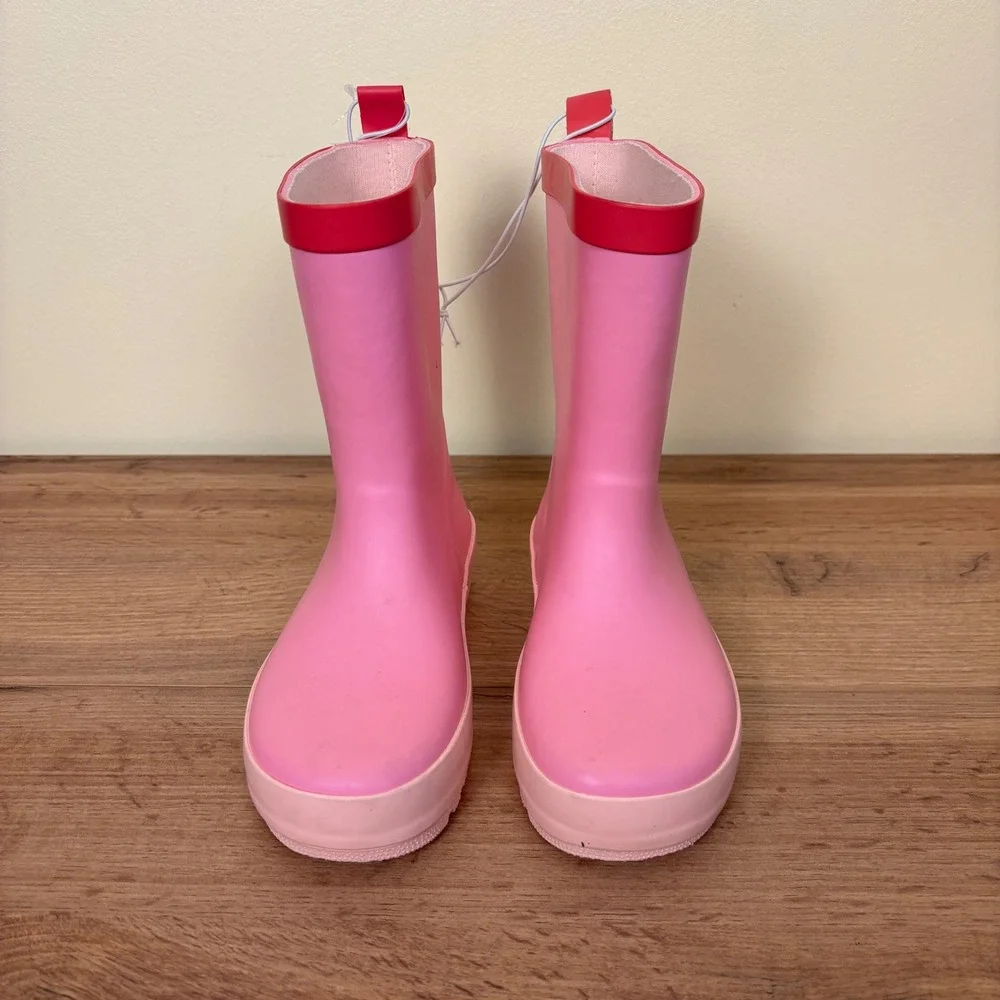 HARPER CANYON Audra Rain Boots Pink Kids Size 12 Waterproof Rubber Slip On